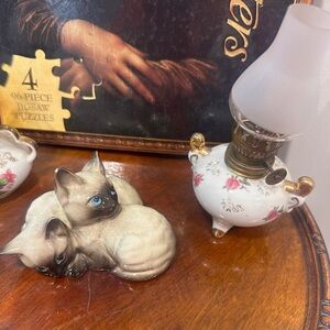 Adorable Siamese Cat Figurine